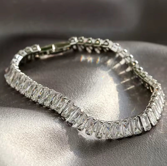 Rectangular Zircon Tennis Bracelets