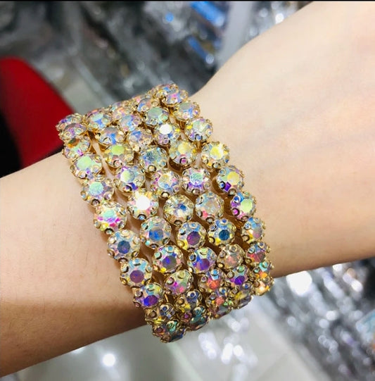 Coil with AB Crystal, Fashion Bridal Bracelets