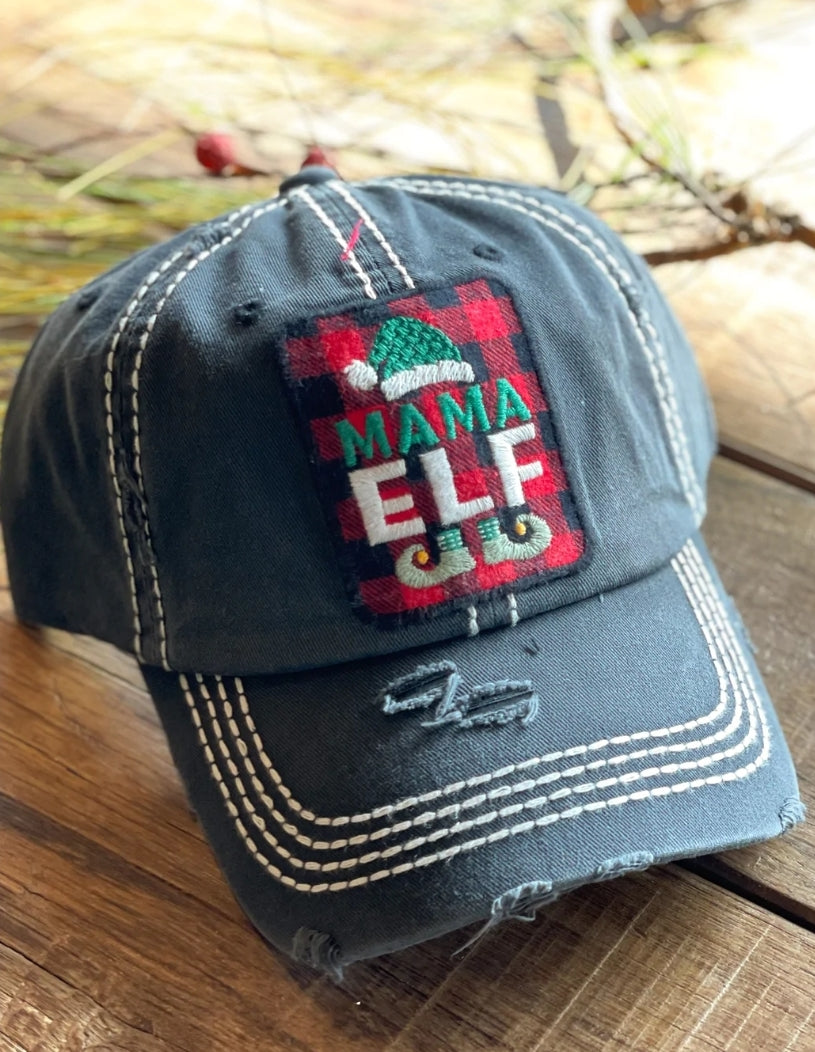MAMA Elf Christmas Baseball Cap