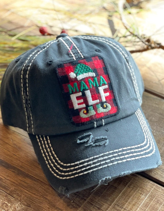 MAMA Elf Christmas Baseball Cap
