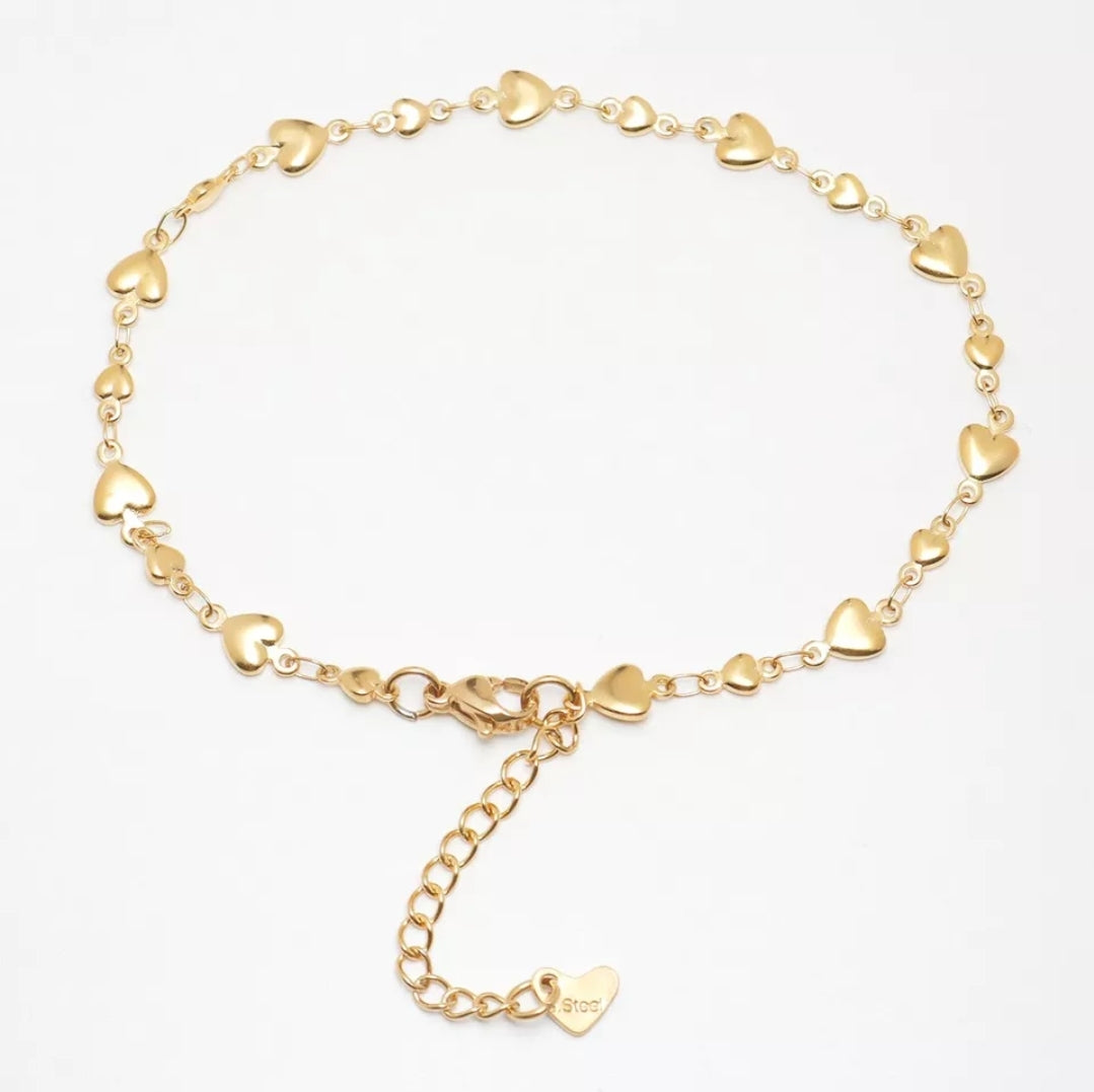 Stainless Steel Gold or Silver Color Anklets