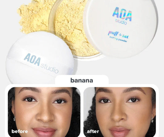 Puff + Set Setting Banana Powder