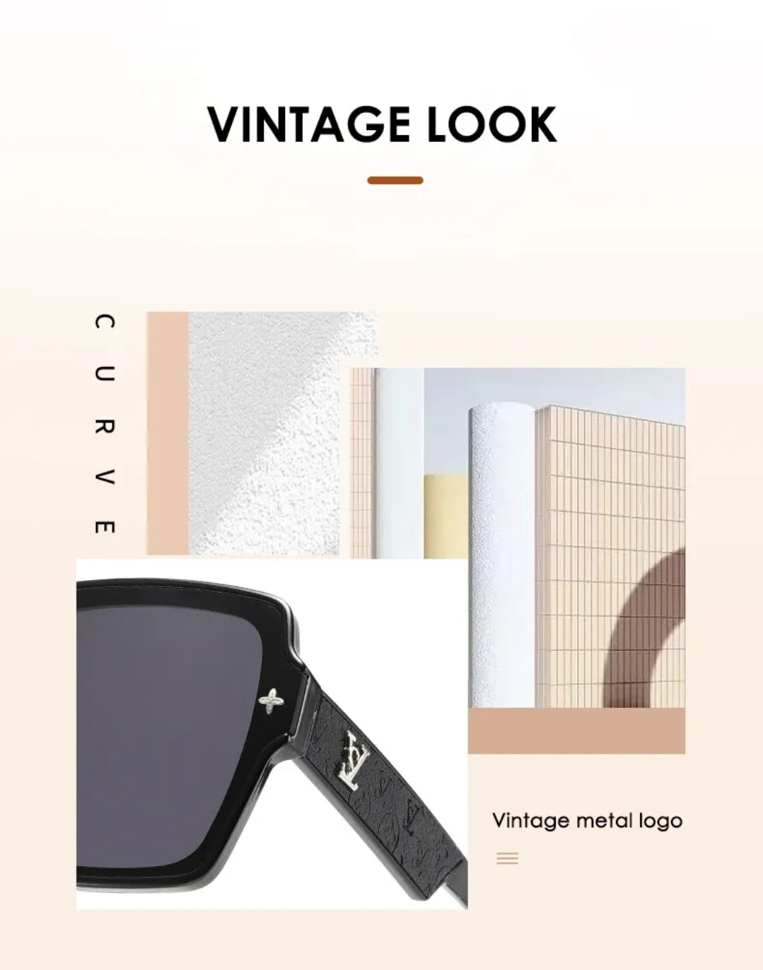 Vintage Style Sunglasses with Case