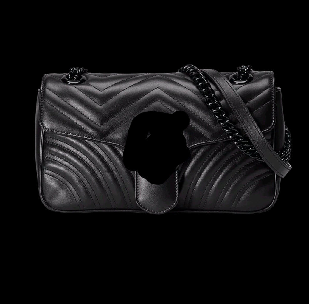 Marmont Style Black with Black Hardware Handbag (FINAL CLEARANCE SALE)