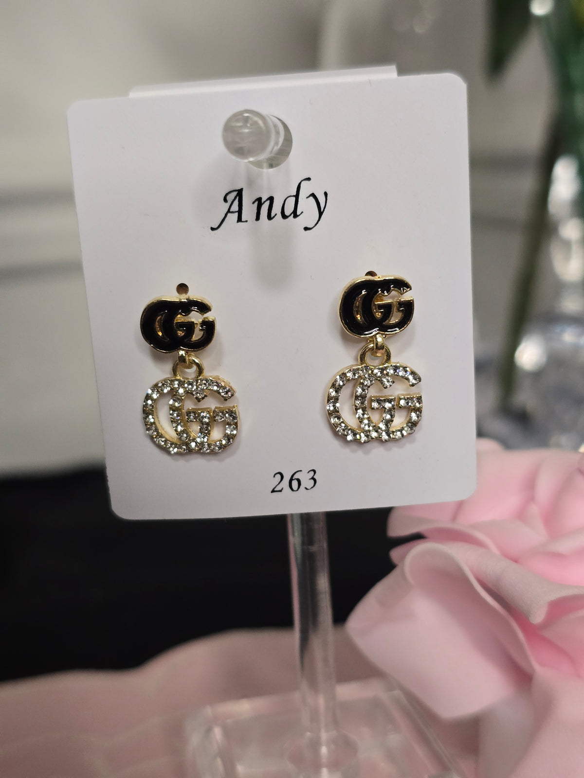 NEW Gold or Silver with Rhinestones Earrings