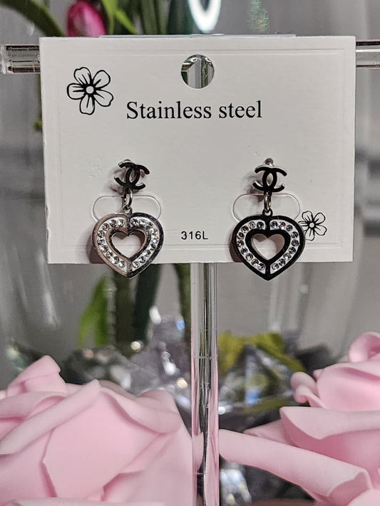 Dainty Silver Stainless Steel Earrings
