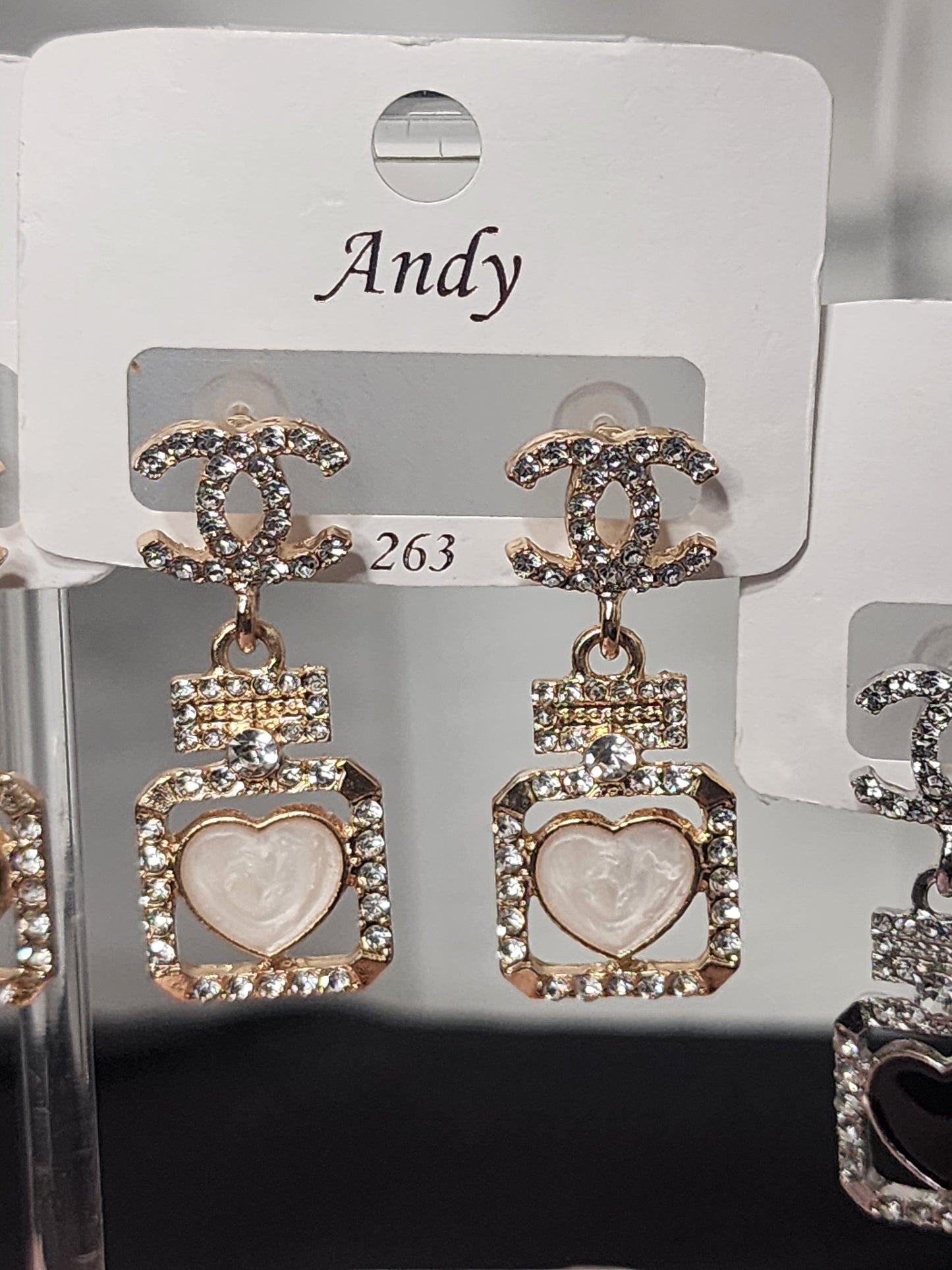 Dainty Perfume Bottle Shaped Earrings