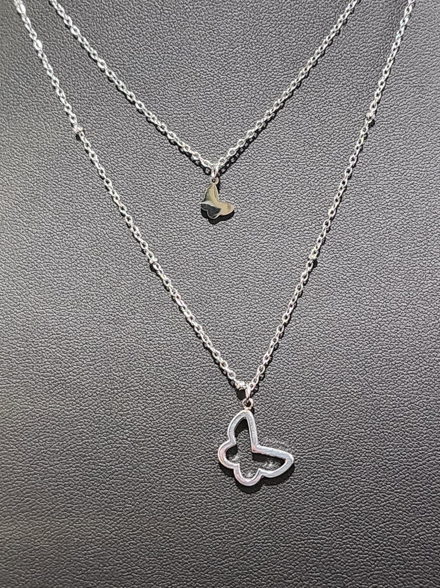 Silver Butterfly Necklace or Bracelet Stainless Steel