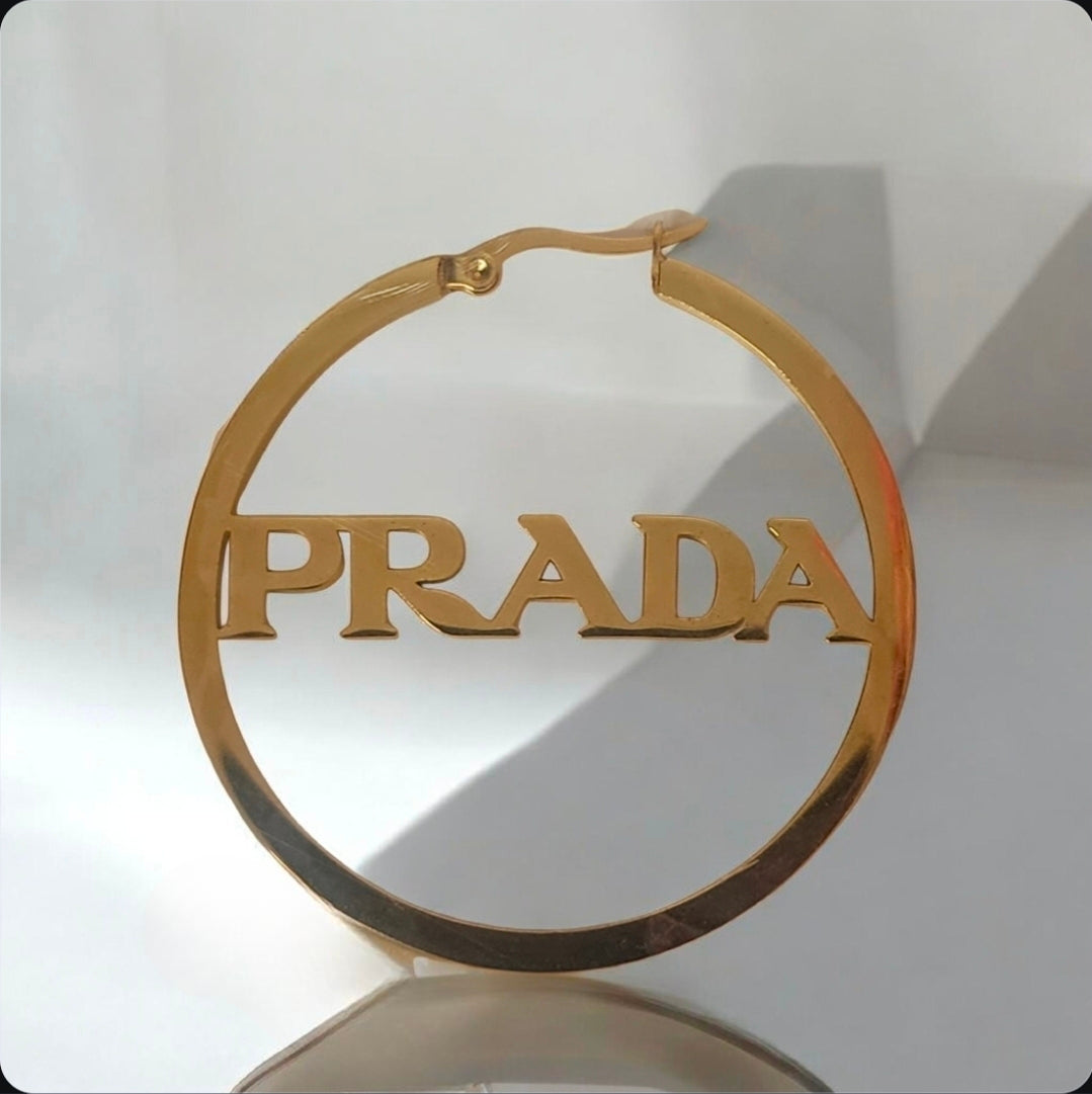 Stainless Steel Hoop Fashion Earrings (Available in Gold or Silver) (ON SALE)