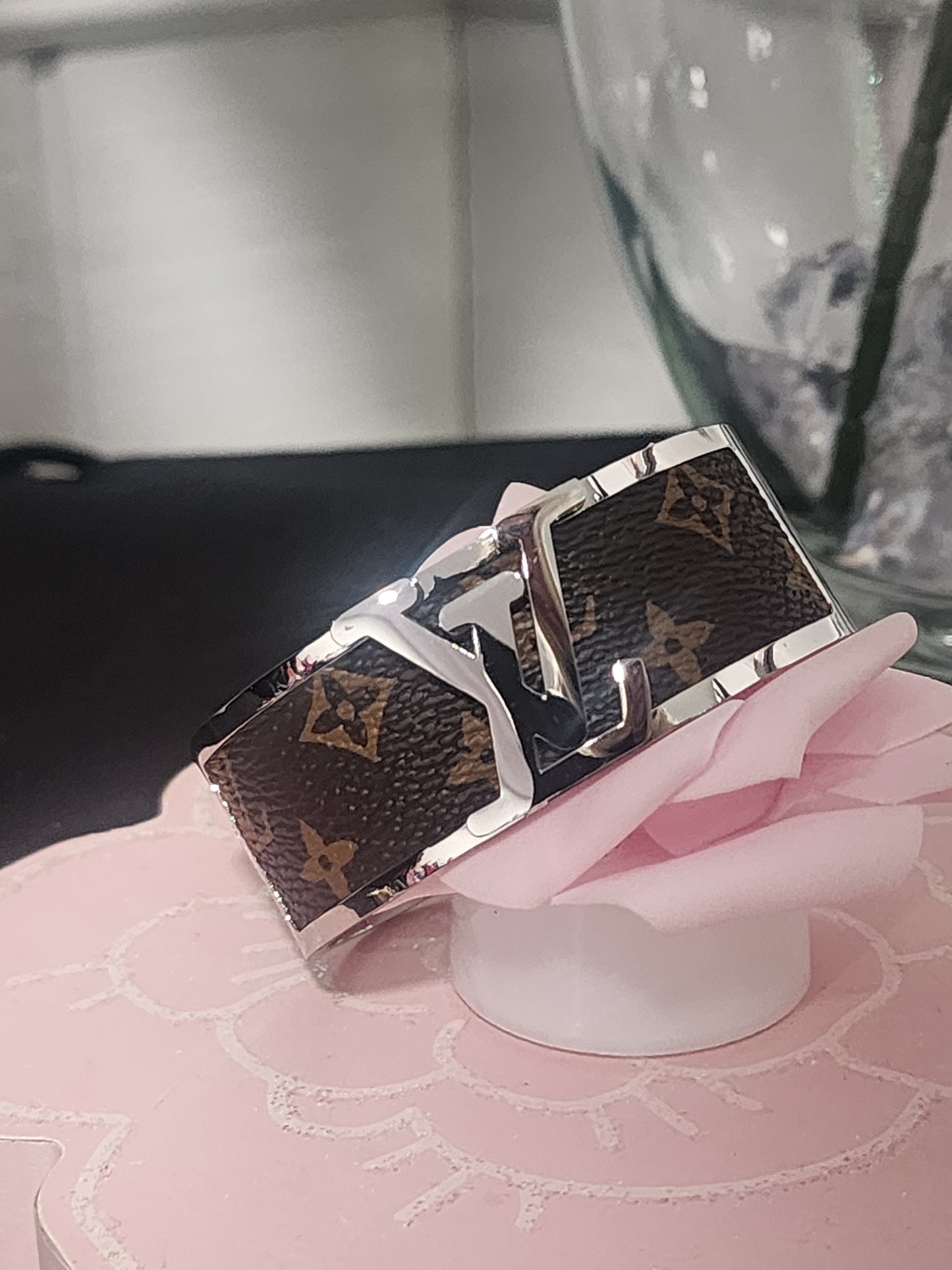 Silver Stainless Steel Chunky Upcycled Bracelets