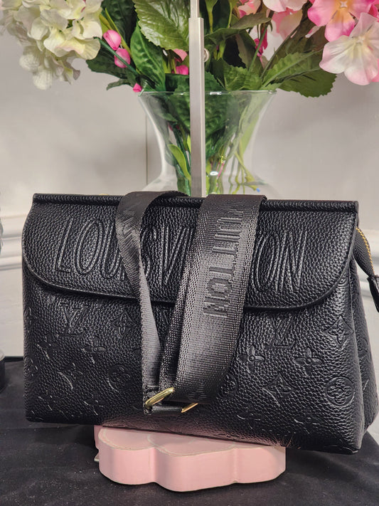 Black Embossed Handbag (Final CLEARANCE SALE)