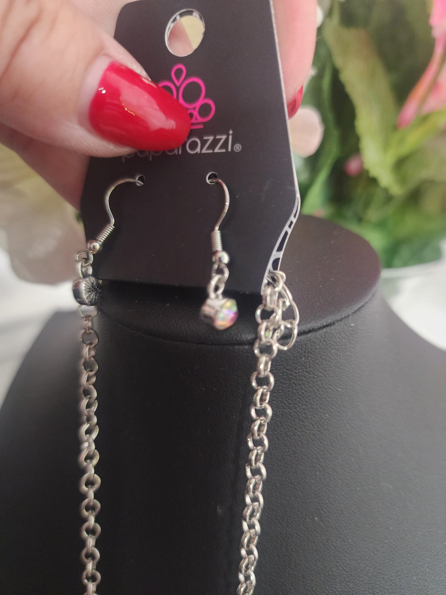 Silver Multi Colored Necklaces with Earrings Sets