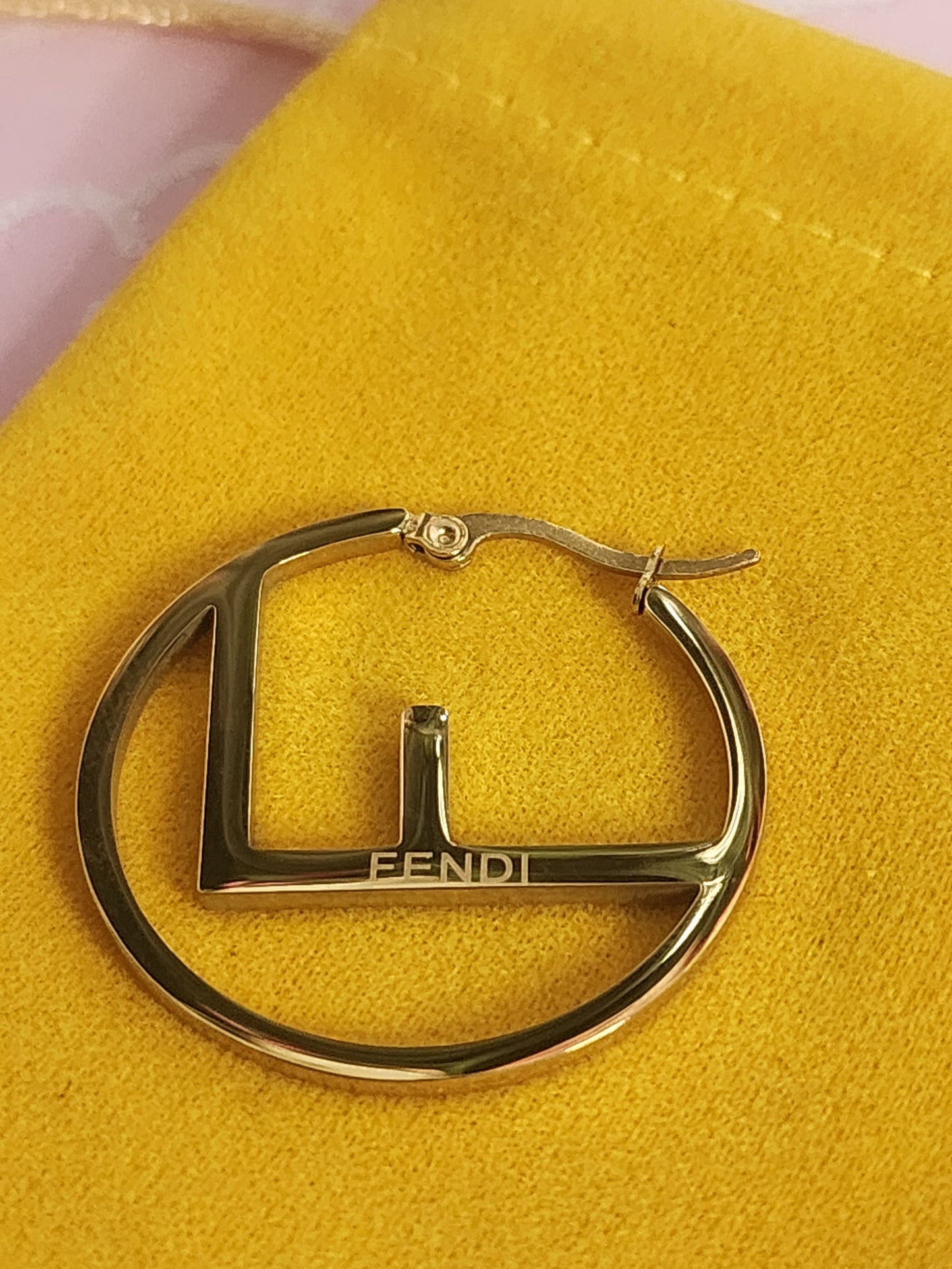 Stainless Steel Hoop Fashion Earrings (Available in Gold or Silver) (ON SALE)
