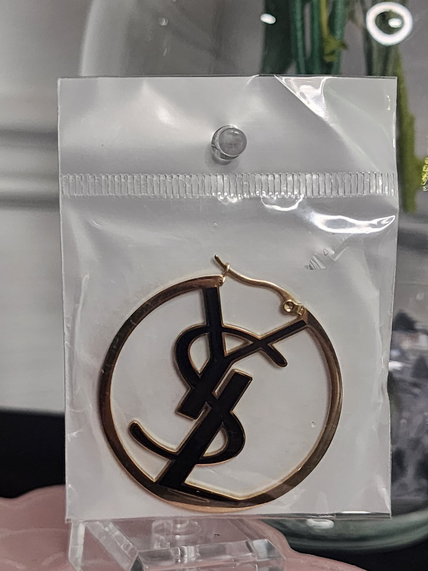 Stainless Steel Hoop Fashion Earrings (Available in Gold or Silver) (ON SALE)