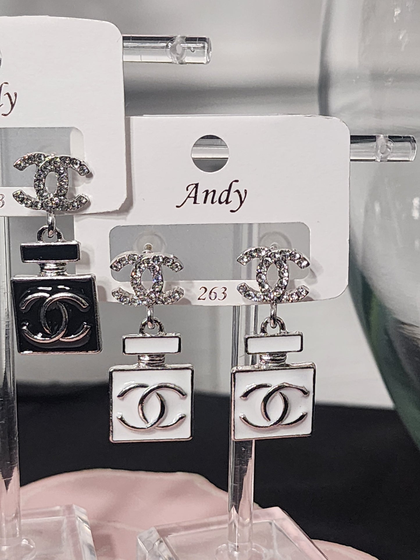 Dainty Perfume Bottle Shaped Earrings