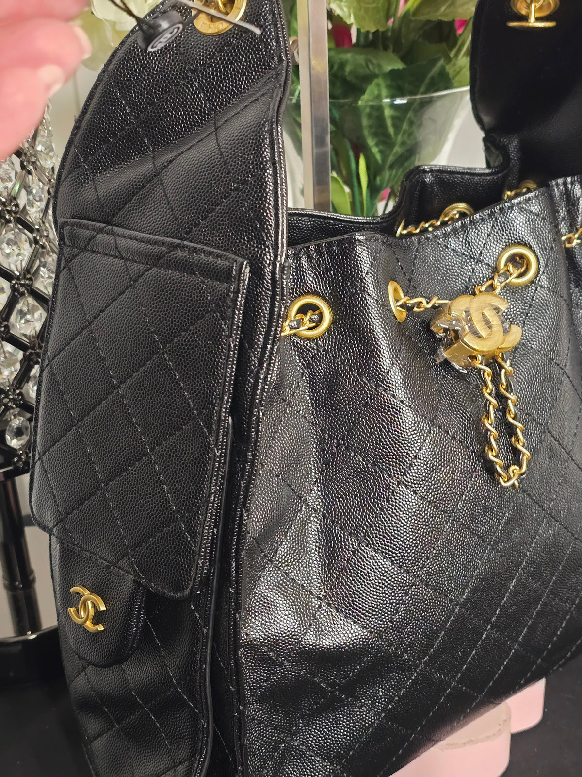BACK IN STOCK Black with Gold Hardware Handbags (FINAL CLEARANCE SALE)
