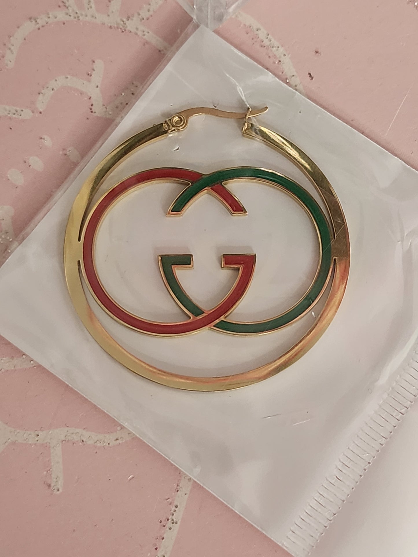 Stainless Steel Hoop Fashion Earrings (Available in Gold or Silver) (ON SALE)