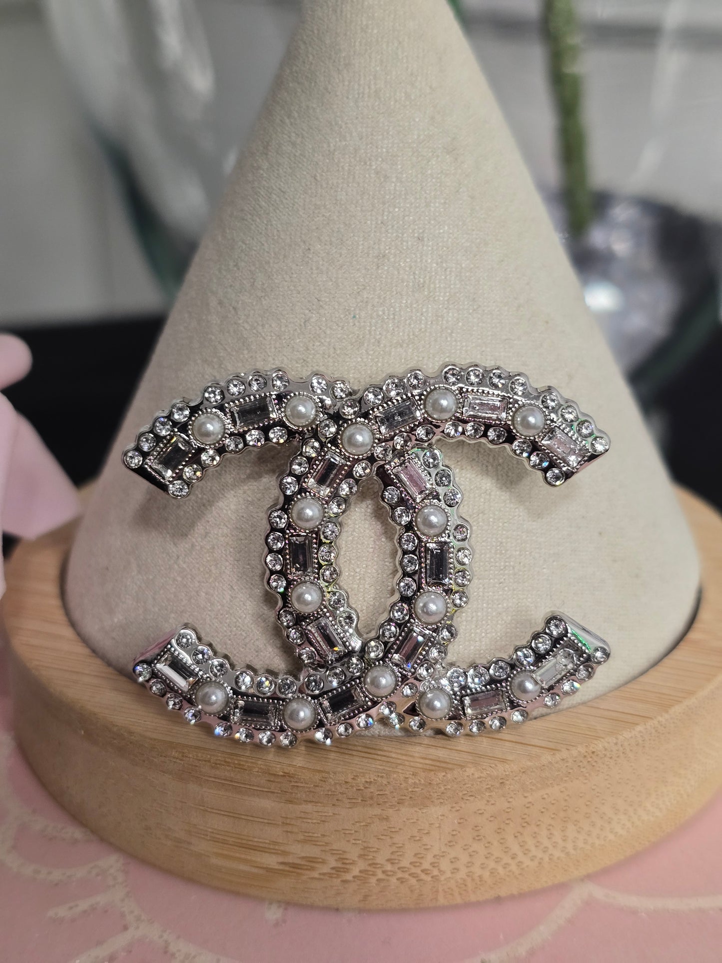 Gold or Silver Rhinestone Brooches (Handmade)