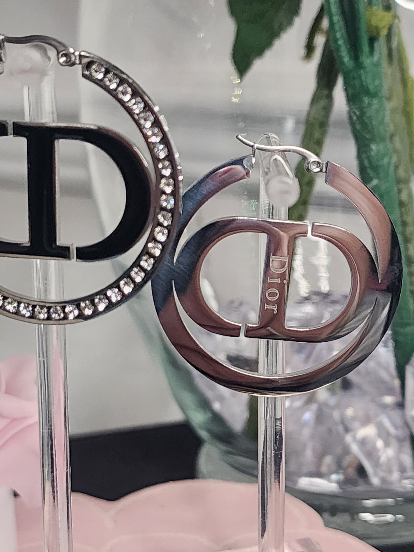 Stainless Steel Hoop Fashion Earrings (Available in Gold or Silver) (ON SALE)