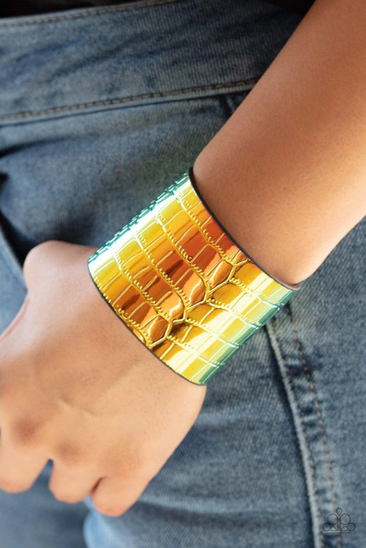 Chrome Croc Multi Urban Snap Bracelet