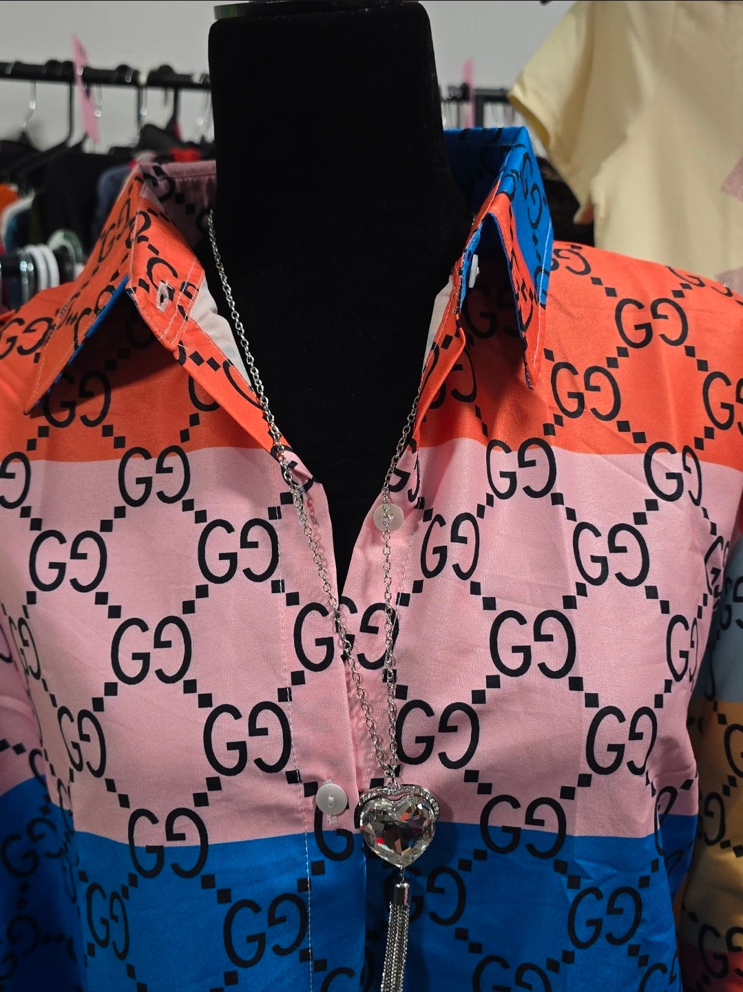 Women's Button Up Fashion Colorful Blouse