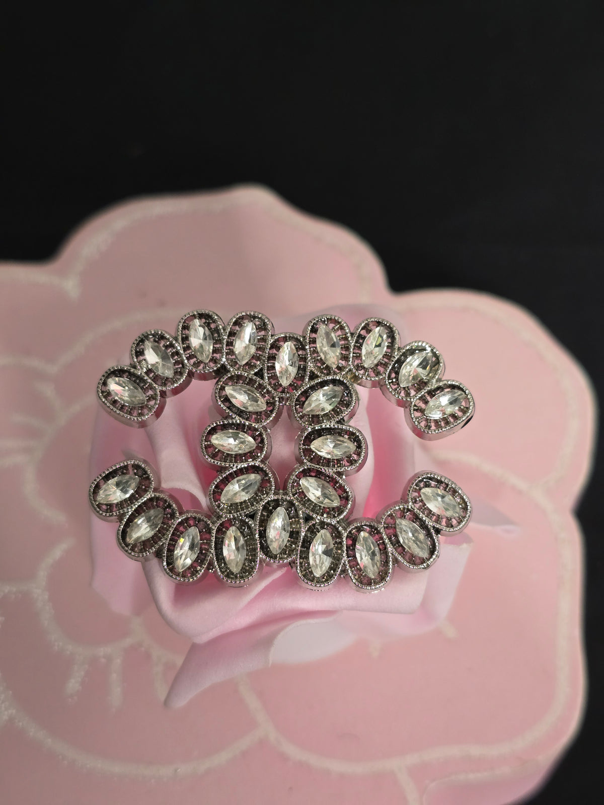Gold or Silver Rhinestone Brooches (Handmade)