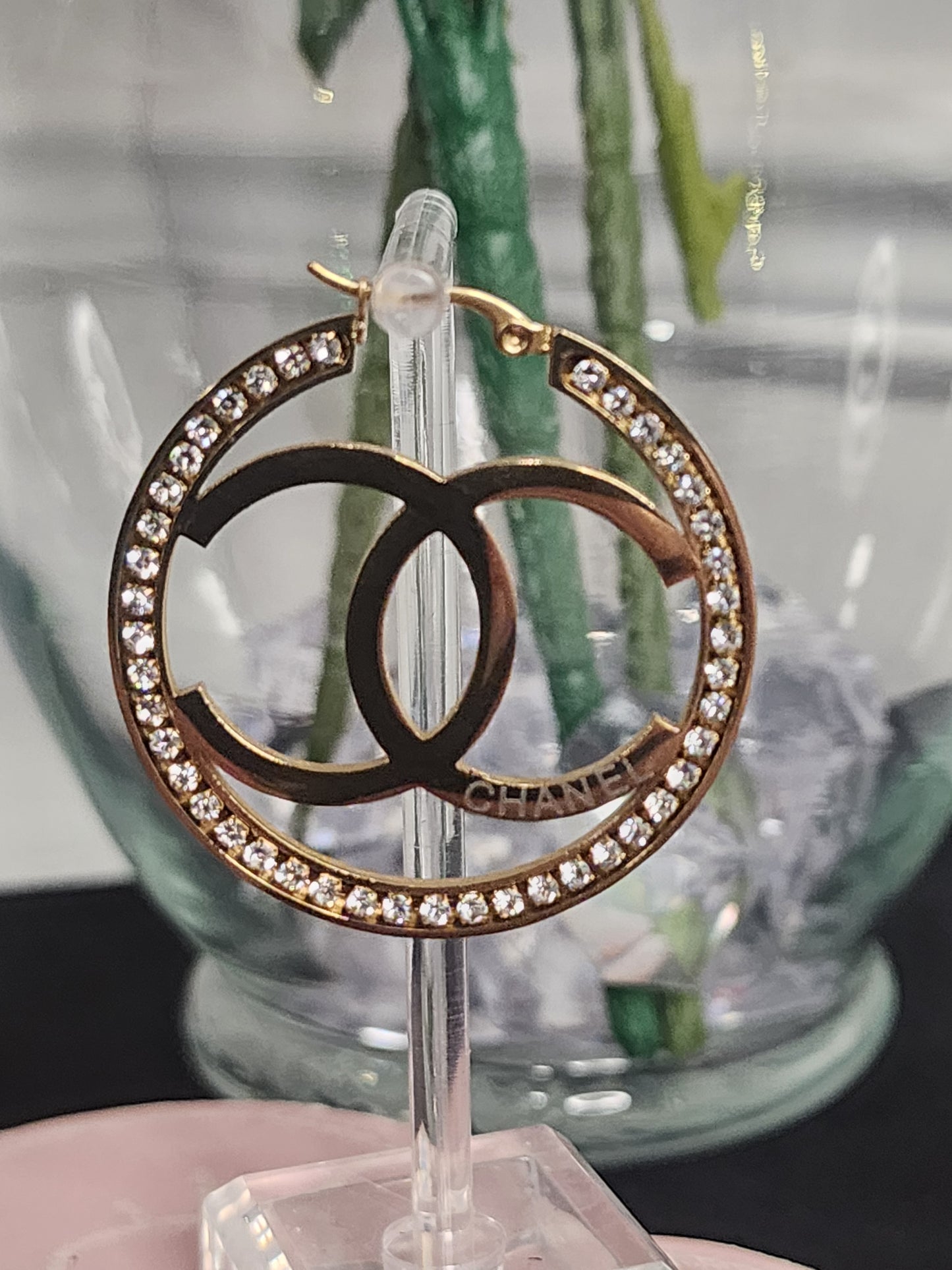 Stainless Steel Hoop Fashion Earrings (Available in Gold or Silver) (ON SALE)