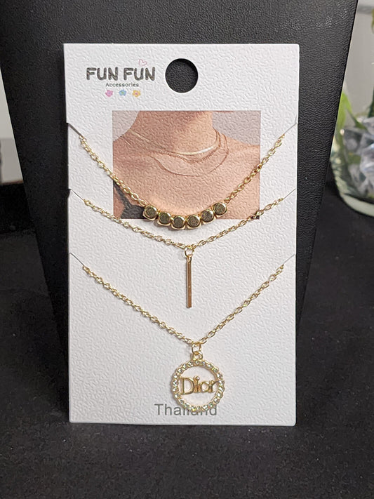 Multi-Layered Gold or Silver Necklaces