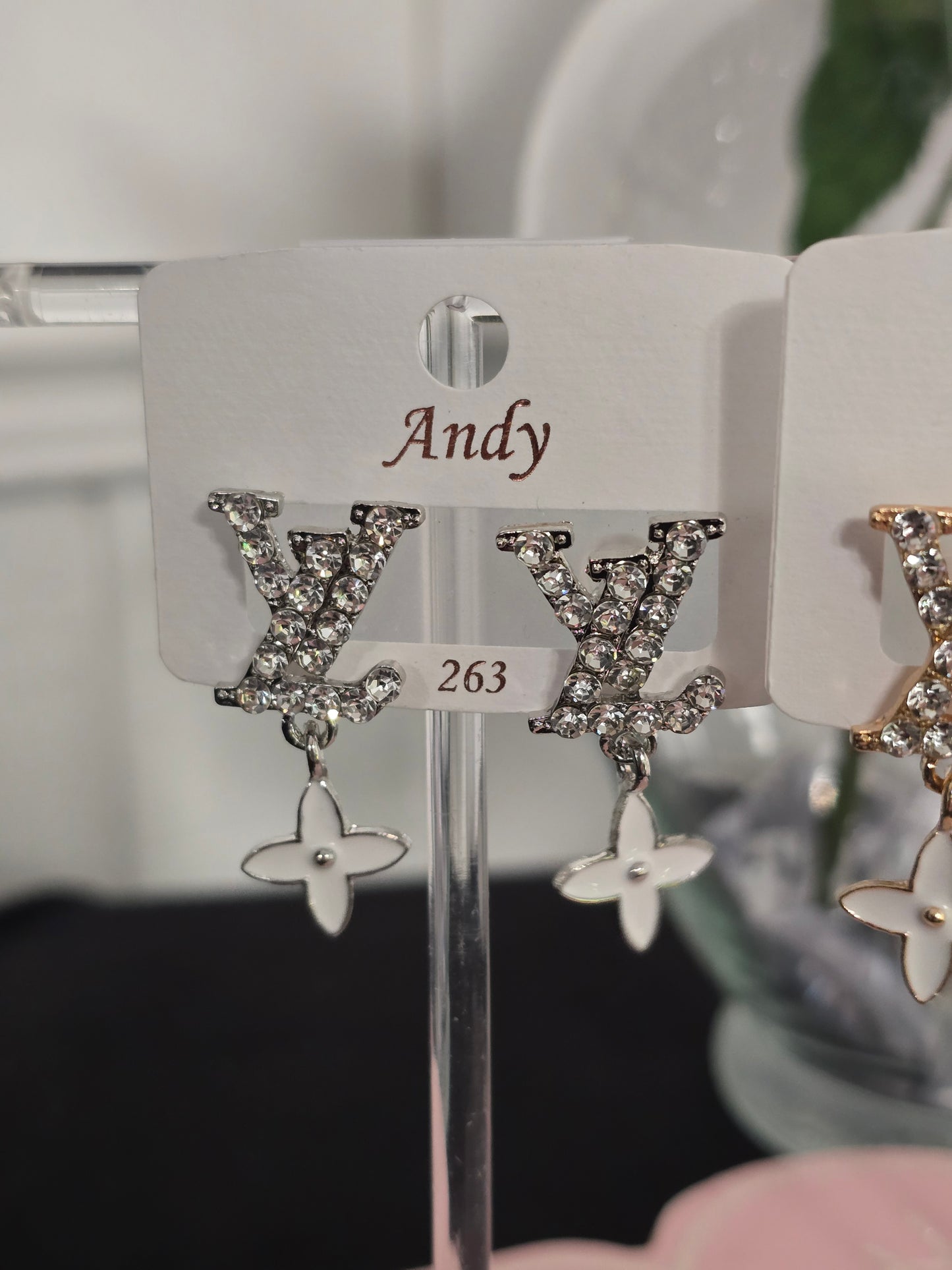 NEW Gold or Silver Rhinestone Earrings