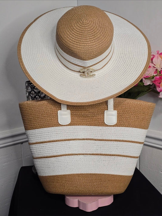 Beach Hat with Matching Bag