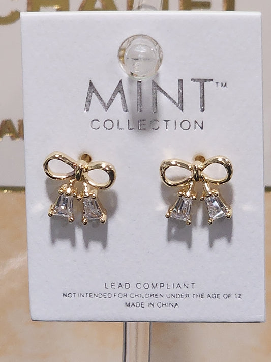 Gold BOW Earrings