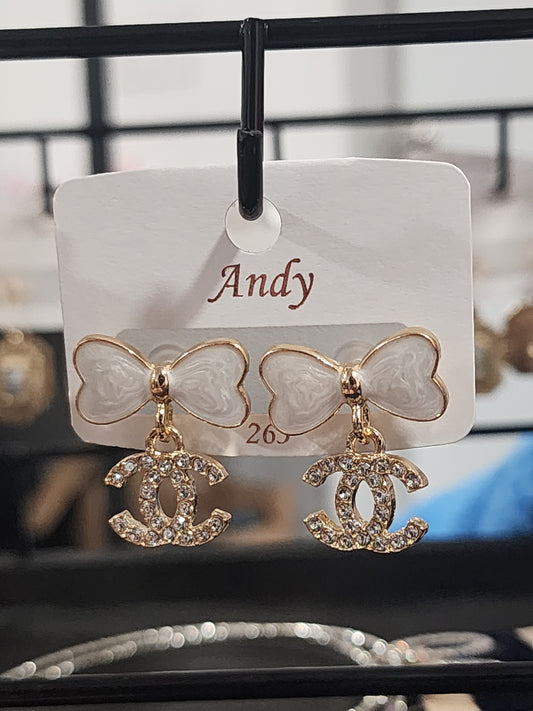 Dainty Double Heart Gold or Silver Earrings