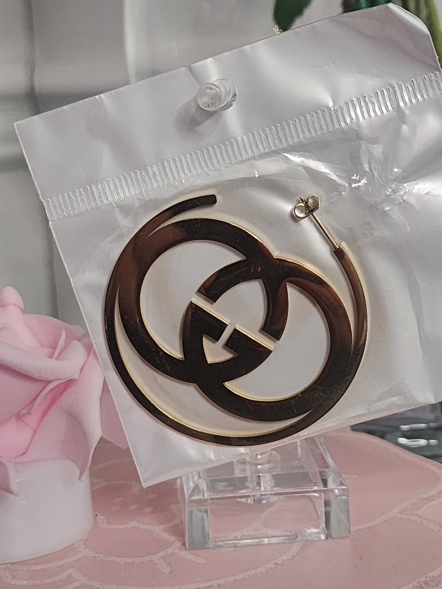 BACK IN STOCK Gold or Silver Fashion Stainless Steel Hoop Earrings