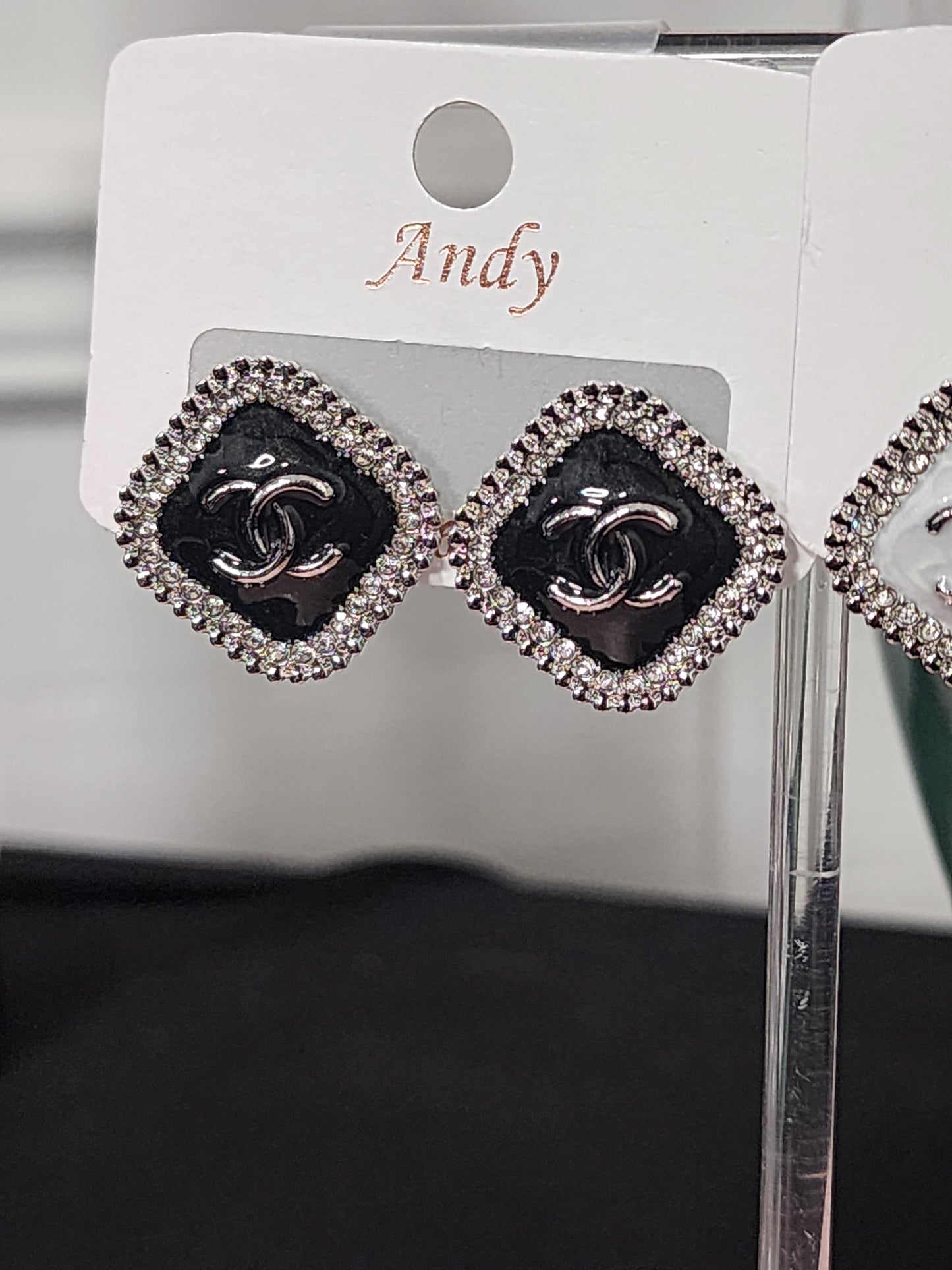 Gold and Silver Square Earrings (ON SALE)