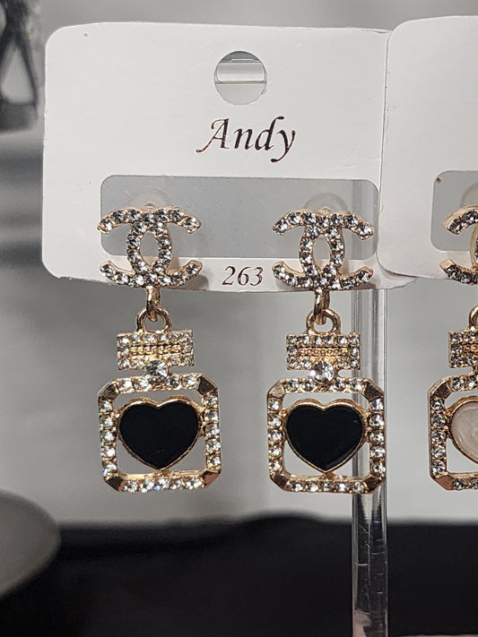 Dainty Perfume Bottle Shaped Earrings