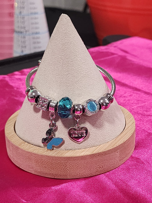Silver Butterfly Necklace or Bracelet Stainless Steel