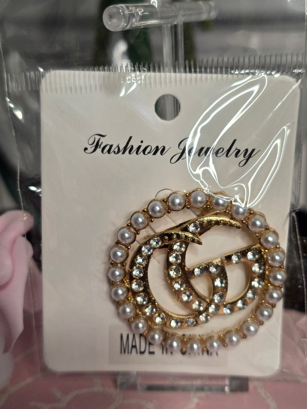 Gold or Silver Rhinestone Brooches (Handmade)