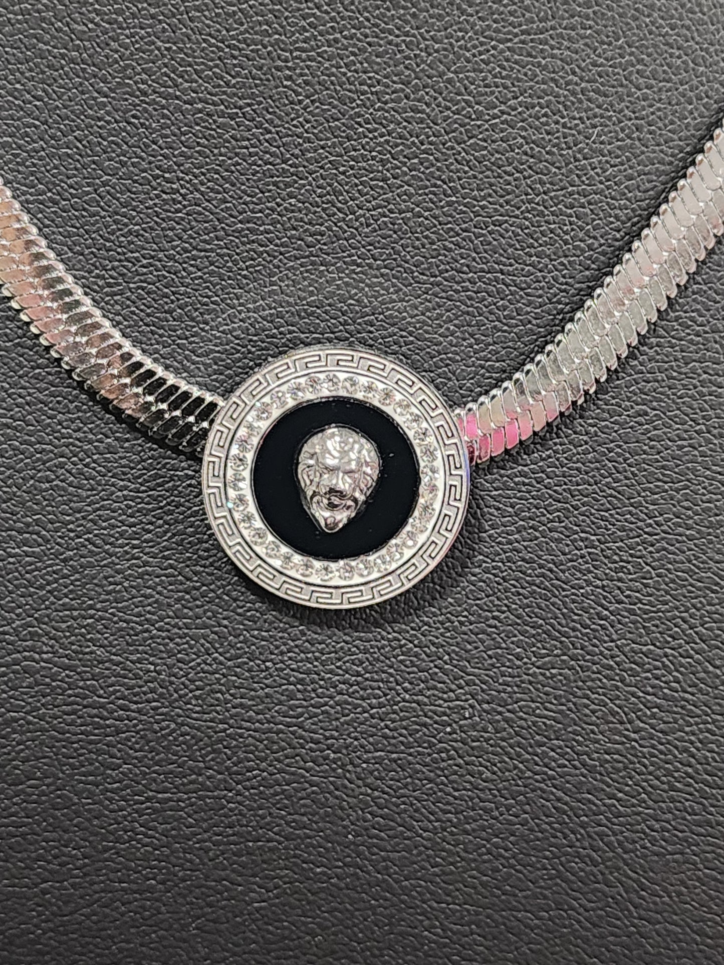 Silver Stainless Steel Necklace with Bracelet Set