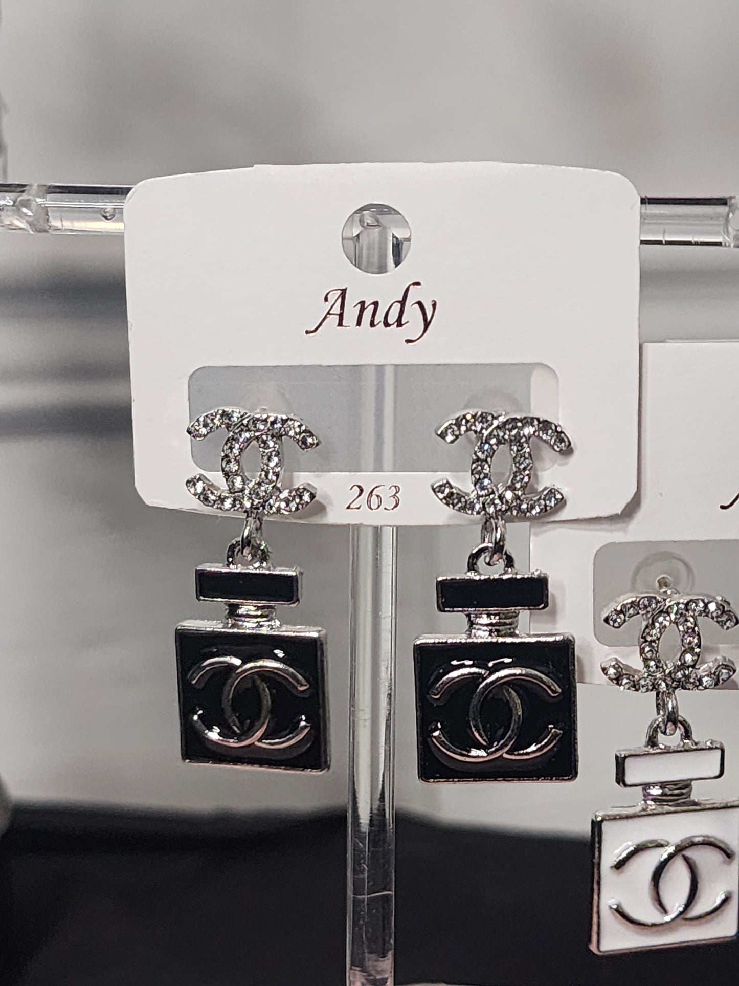 Dainty Perfume Bottle Shaped Earrings