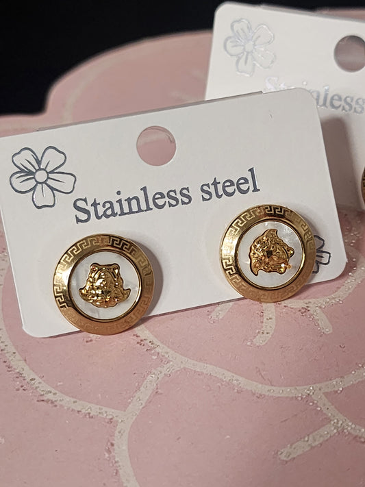 Gold Stainless Steel Earrings