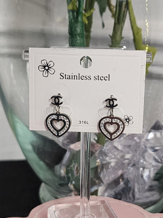 Silver and Gold Stainless Steel Earrings