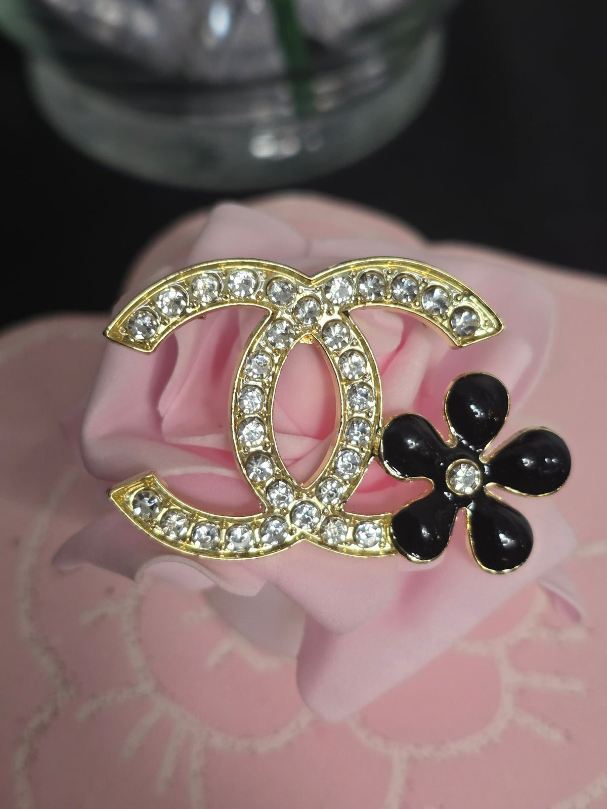 Gold or Silver Rhinestone Brooches (Handmade)