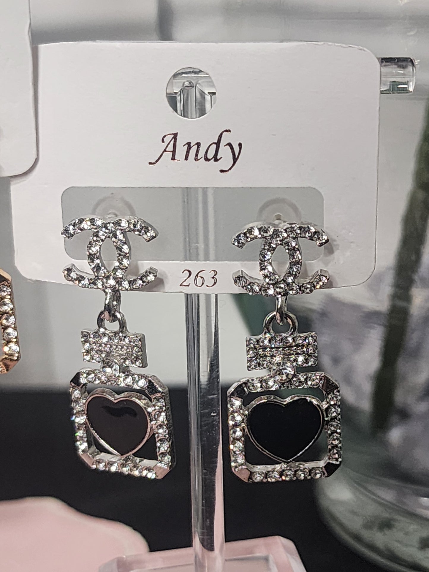 Dainty Perfume Bottle Shaped Earrings