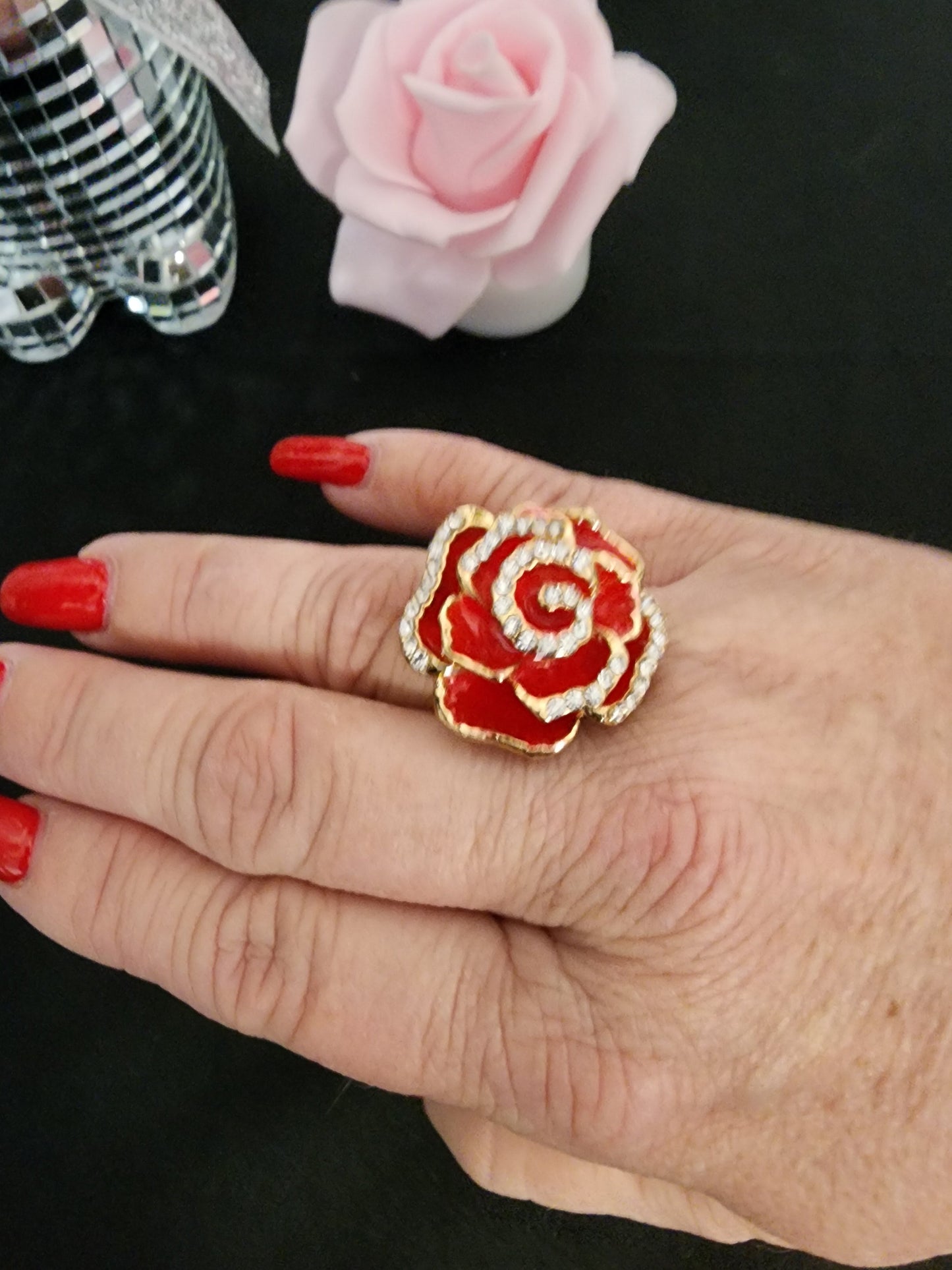 Rose Red Gold Ring