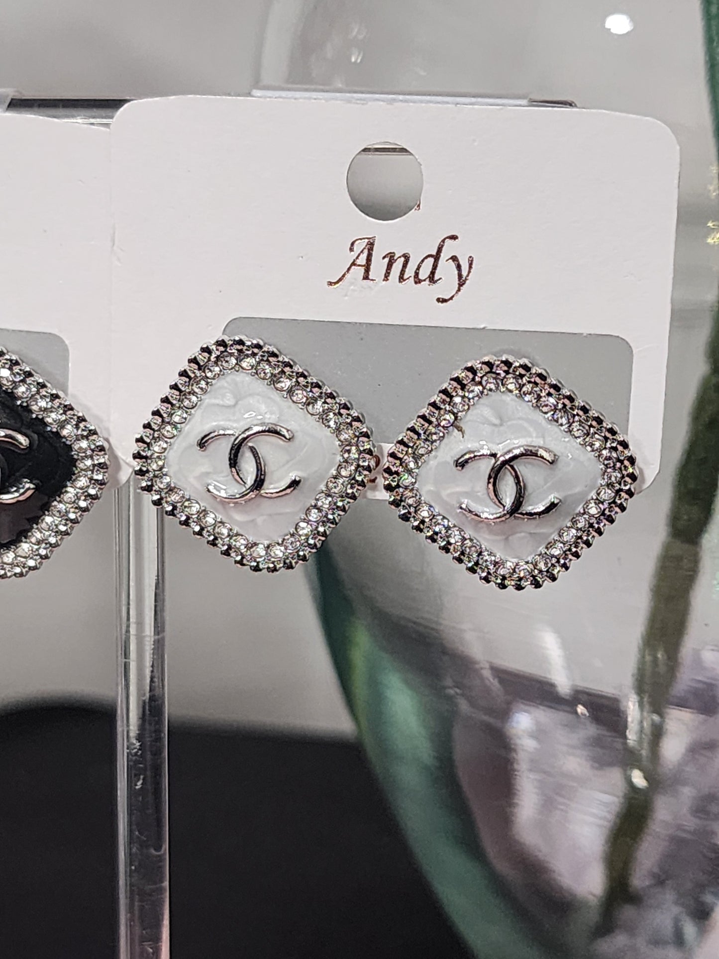 Gold and Silver Square Earrings (ON SALE)
