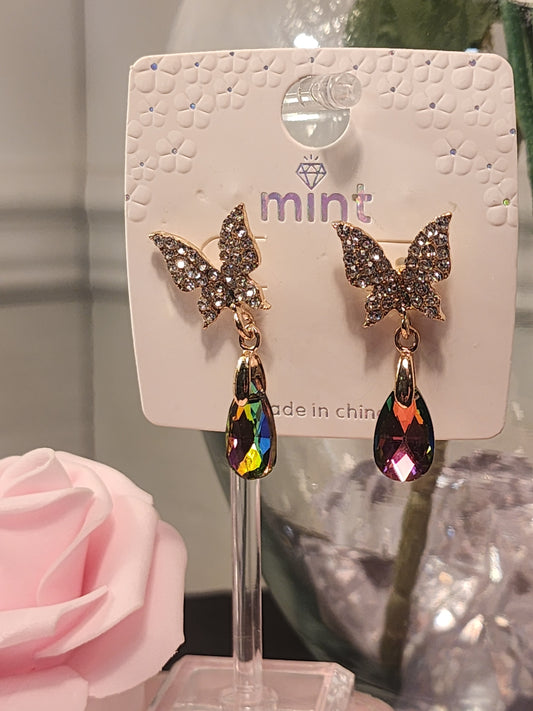 Gold Butterfly Earrings