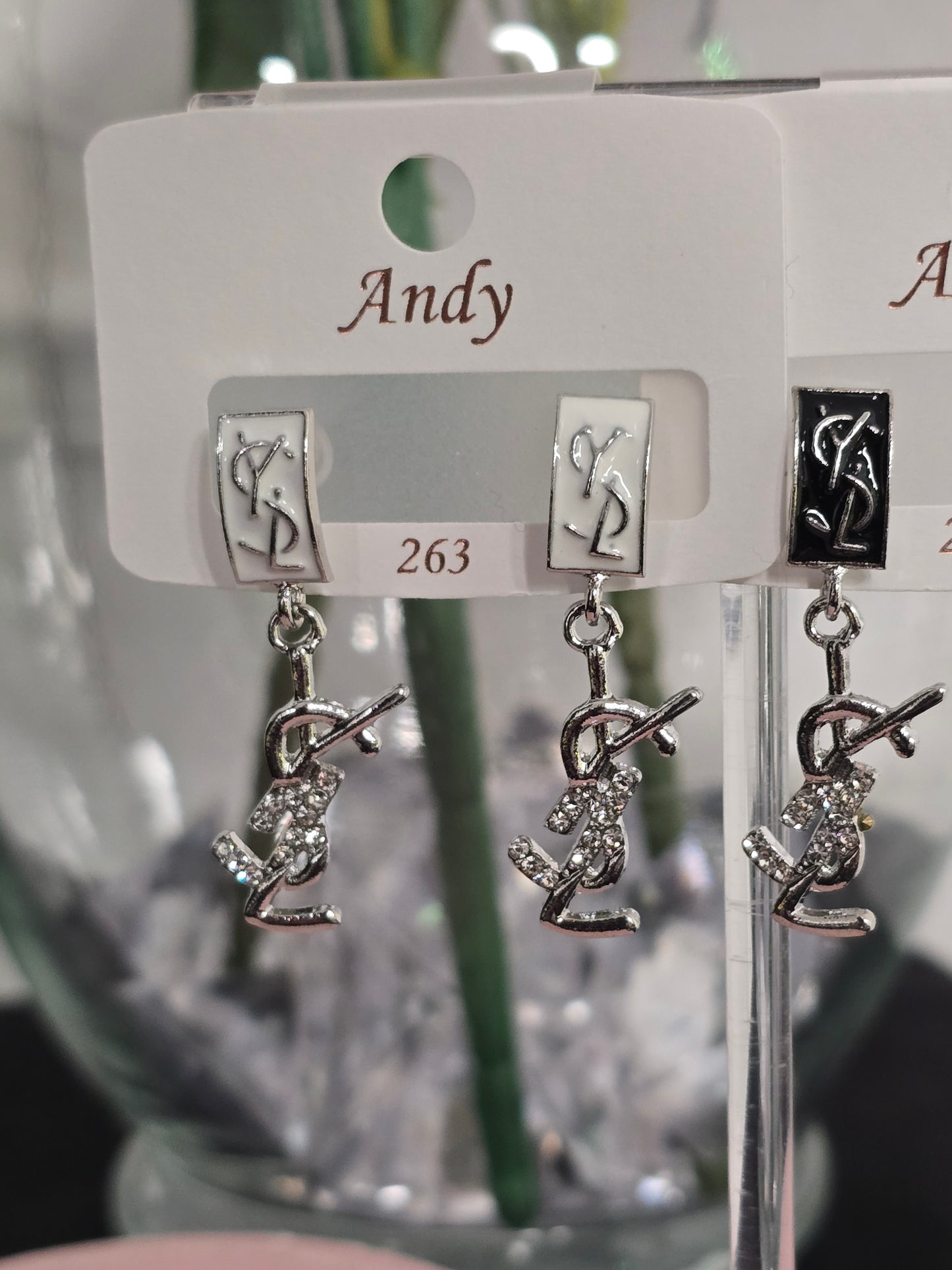 NEW Gold or Silver Rhinestone Earrings
