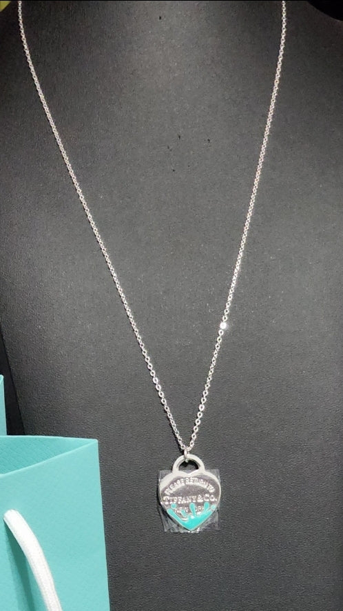 Dripping Hearts, Silver Stainless Steel Necklaces