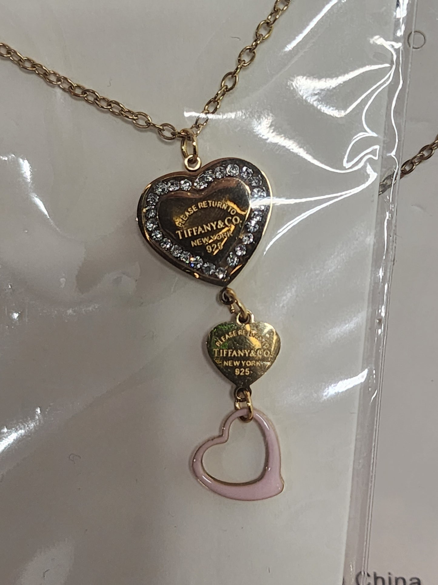 Gold Stainless Steel Fashion Necklace with Earrings Set (ON SALE)