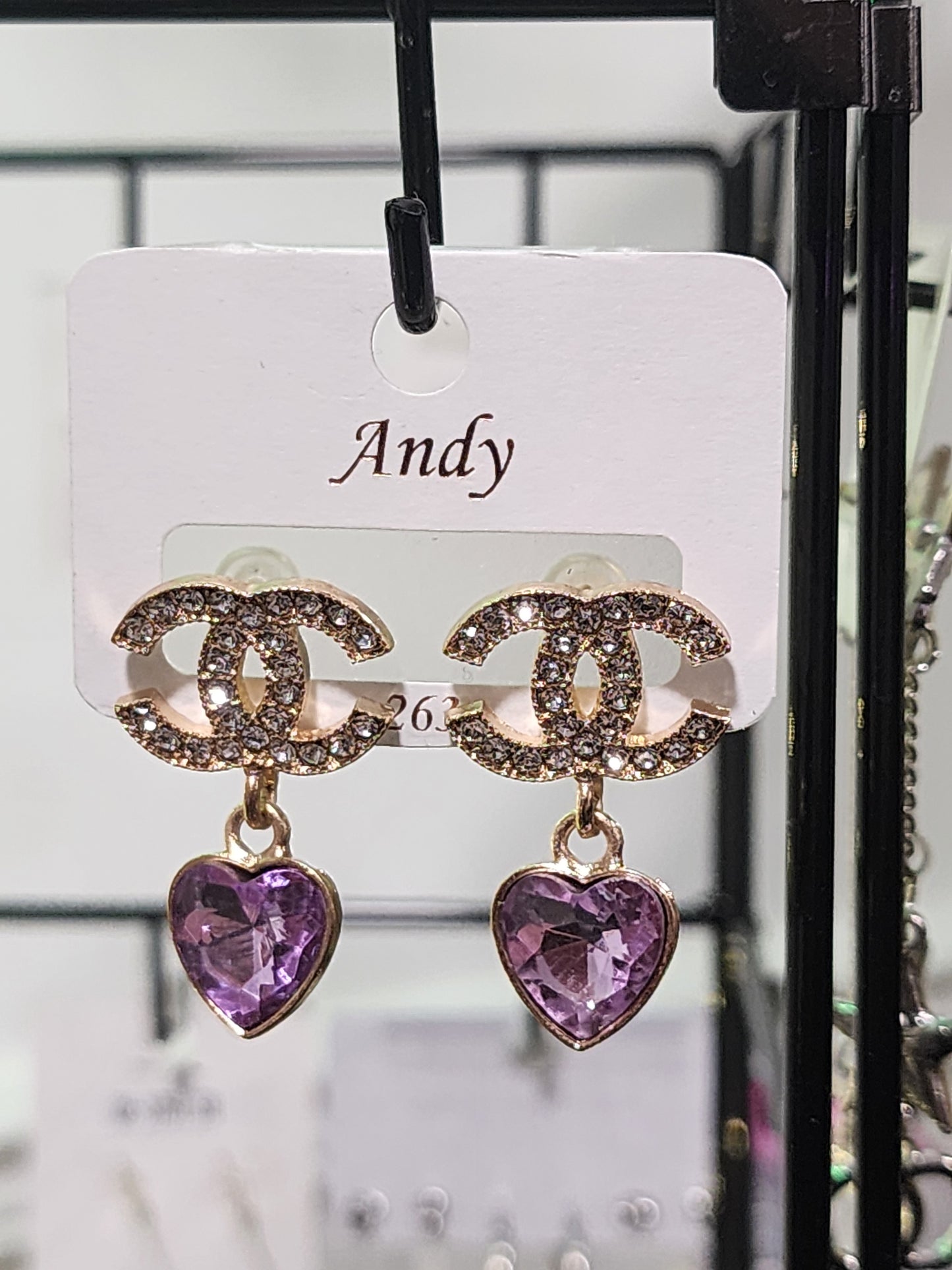 Gold and Silver Fashion Bow Pearl Drop or Heart Earrings